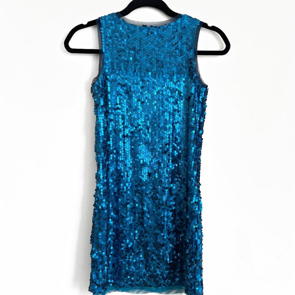 Girls Blue Sequin Party Dress by ME.N U Size Med. EXCELLENT CONDITION - Picture 7 of 7